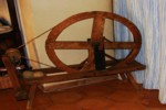 Spinning wheel and Mallorcan fabric